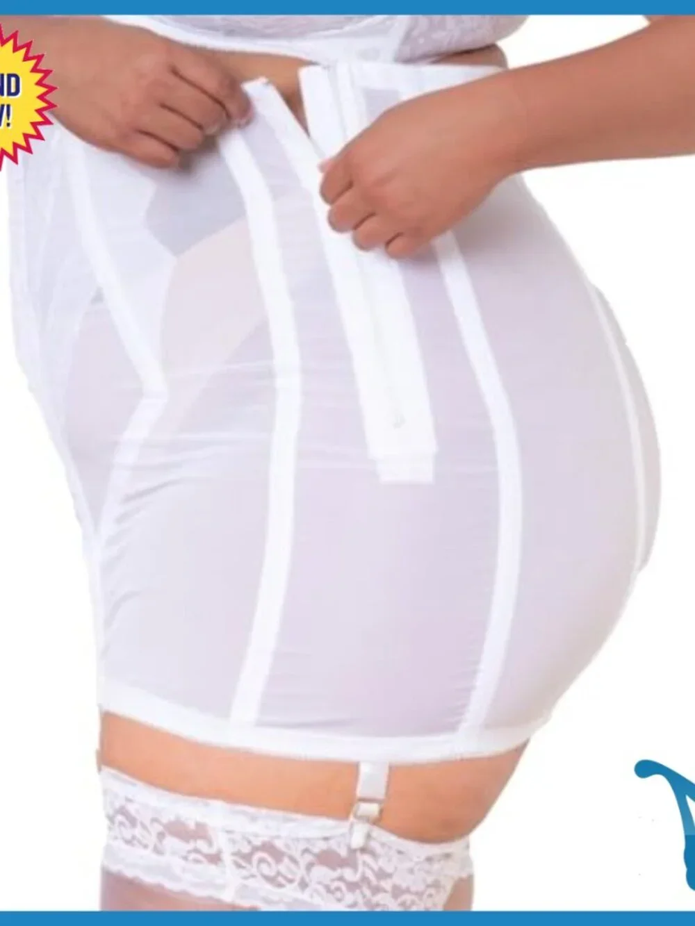Extra Firm Open Bottom Girdle with Zipper Closure for Shaping & Support